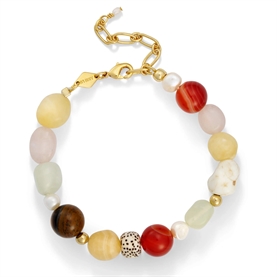 Anni Lu Seaside Armbånd, Caramel Cream 